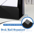 Black Desktop Mail Organizer Acrylic File Holder Acrylic File Organizer Multifunction Office File Sorter for Easy Access Office Home Letter Docume...