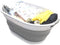 SAMMART 28L (7.4 gallon) Collapsible Plastic Laundry Basket-Oval Tub/Basket - Portable Washing Tub-Space Saving Laundry Hamper, Water capacity: 22...