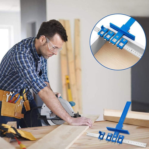 Joywayus Drill Punch Locator Cabinet Hardware Jig Template Woodworking Accurate Drilling Tool Father's Day Gift...