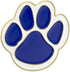 PinMart's Blue and White Animal Paw Print School Mascot Enamel Lapel Pin...