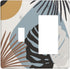 Monstera Palm Boho Light Switch Cover 2 Gang Combination Single Toggle Rocker/Decora Wall Plate Decorative Switch Plate Electrical Faceplate for F...