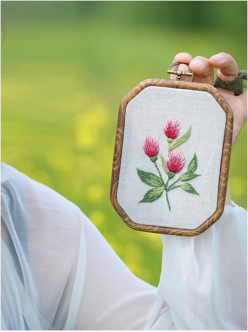 Maydear 3 Pack Embroidery Starter Kit with Pattern, Stamped Cross Stitch Kits for Beginners Adults with Embroidery Hoop and Instructions, Hand Emb...