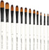 Dainayw 12 PCS Filbert Paint Brushes Set, Artist Brush for Acrylic Oil Watercolor Gouache Artist Professional Painting Kits with Synthetic Nylon T...