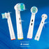 Replacement Brush Heads Compatible with Oral B Braun Electric Toothbrushes, 4PCS, Small Round Head Replace for Daily Clean, for Pro and Smart Seri...