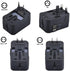 Travel Adapter, JOOMFEEN Worldwide All in One Universal Power Wall Charger AC Power Plug Adapter with Dual USB Charging Ports for USA EU UK AUS Ce...