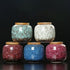123Arts Ceramic Sugar Bowl Tea Canister with Sealed Wooden Lid...