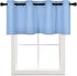 DECOVSUN Sky Blue Valances for Windows 52X18 Inches Blackout Thermal Insulated Valance with Grommet Top for Kitchen Living Room Short Straight Dra...