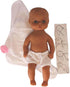 Baby's First Goldberger 11" Slush Molded Baby Doll Bathtime Softina with White Towel African American. A Realistic and Lightweight Soft Body Baby ...