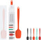 Permanent Warranty Silicone Small Spoon 1 PCS Heat Resistant Silicone Spatula Cooking for Nonstick Cookware Kitchen Gadgets Small Spoon Orange...