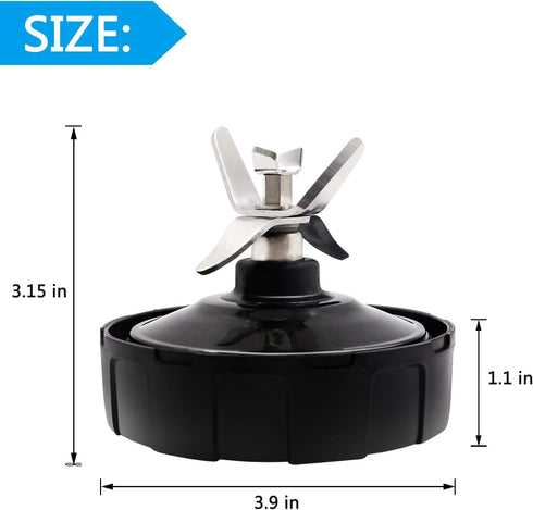 2 PACKS 7 FINS Extractor Blades Replacement Part Bottom Blade for Ninja Blender for Nutri Ninja Auto iQ BL642 NN102 BL682 BL2013 and More...