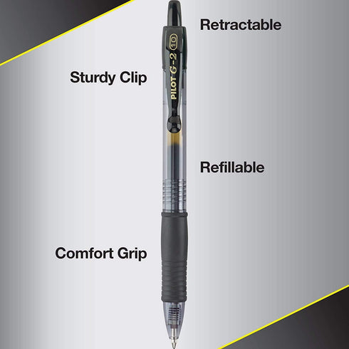 Pilot, G2 Premium Gel Roller Pens, Bold Point 1 mm, Pack of 8, Black and Blue...