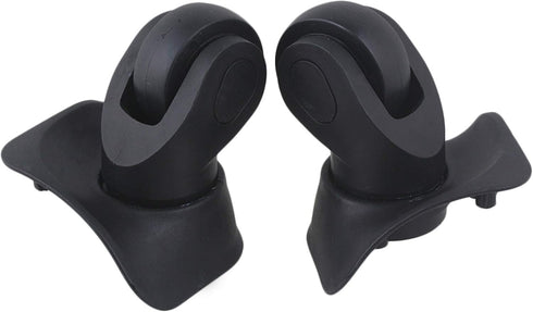 BQLZR Black Luggage Wheels Replacement Plastic Left & Right Swivel Luggage Suitcase Caster Wheels with 4 Holes,Hole Pitch (1.3"/1.54"/1.77"/1.18")...