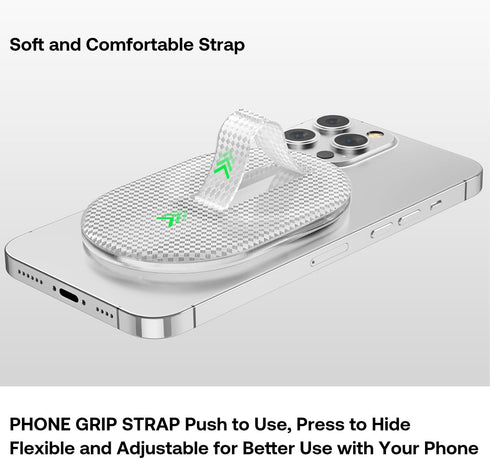 AUROX Magnetic Phone Grip Holder for MagSafe, Phone Grip Strap Holder as Kickstand, Magnetic Finger Phone Grip Stand Holder, Compatible with iPhon...