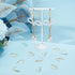 UNICRAFTALE about 50pcs Real 18K Gold Plated Earring Hooks Stainless Steel Earring Hooks with Loop Metal Ear Wires Wide French Earring Hooks for D...