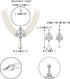 EVER FAITH 1920s Gatsby Jewelry Set for Party, Crystal Simulated Pearl Vintage Inspired Chandelier Necklace Earrings Sets for Woman...