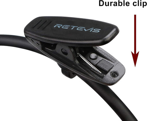 Retevis Volume Adjustable Walkie Talkie Earpiece with Mic, Coil Tube, for RT22 RT68 RT21 H-777 H-777H RT86S, Compatible with Pxton Baofeng BF-T26 ...
