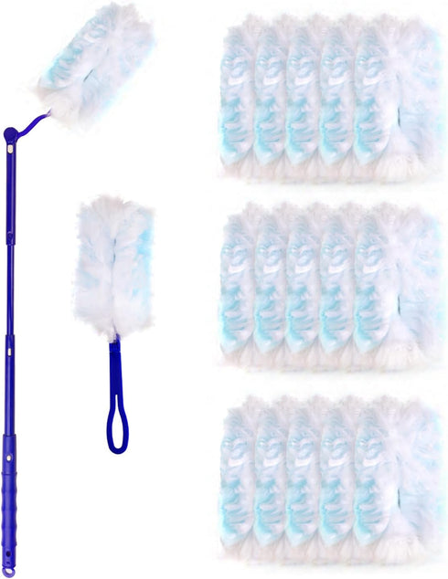 180° Dusters Multi Surface Duster Refills Kit Extender Handle (1 Long Handle to + 1 Short Handle + 15 Duster Refill)...