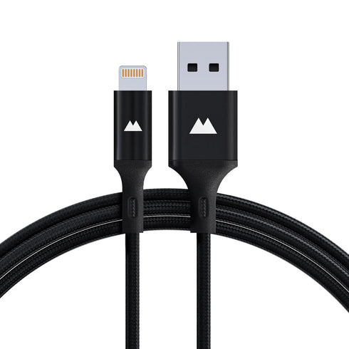 Mous - USB A to Lightning Charging Cable - Nylon Braiding - 1.5m - Black...