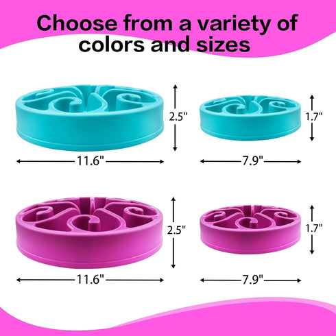 Slow Feeder Dog Bowls Fun Feeder Slo Bowl Puzzle Feeder Dog Bowls Dog Food Bowl Dog Slow Feeder Bowls Slow Feeder Dog Bowls Large Breed, Small Bre...