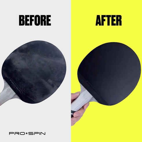 PRO SPIN Ping Pong Paddle Cleaner - Table Tennis Rubber Cleaning Kit - 200ml Rubber Cleaner & Sponge Included | Eliminate Dirt & Dust | Optimal Sp...