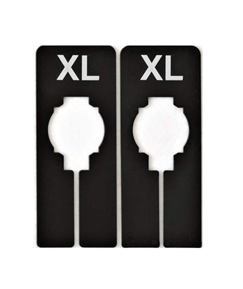 NAHANCO QSDBWKIT2, Black Rectangular Clothing Size Dividers with White Print for XS-XL, Kit of 25 (5 Sizes of 5 Each)...