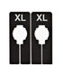 NAHANCO QSDBWKIT2, Black Rectangular Clothing Size Dividers with White Print for XS-XL, Kit of 25 (5 Sizes of 5 Each)...