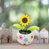 Solar Dancing Flowers Solar Powered Dancing Sunflower, Cute Solar Powered Dancing Swinging Flower Toy, Swinging Solar Power Flip Flap Flower Decor...
