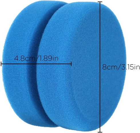 LUTER 4Pcs Paint Sponge Applicators, Double-Sided Round Artist Sponge Paint Brush for Painting, Arts and Crafts (3 Inch, Blue)...