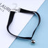 Vintage Satin Choker Necklace Silver Ball Pendant Necklace Short Velvet Necklace Punk Black Wide Leather Necklace Chain for Women and Girls (Silve...