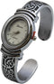 Geneva Womens Oxidized Scroll Design Hinged Fashion Cuff Watch White Dial W9132...