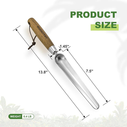 Seeding Widger, Stainless Steel Garden Planting Trowel for Repotting, Long and Narrow Widger for Weeding from Tight Areas, Hand Transplanter with ...