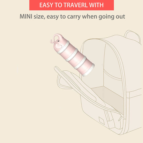 Baby Milk Powder Formula Dispenser, Stackable Formula Dispenser Container Mixie Bottle for Travel, Large Capacity Formula Holder and Snack Storage...