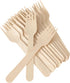 Disposable Wooden Forks 100Pcs, 6.5" Length Compostable Wood Cutlery Sharp Knife Utensils Eco-Friendly Flatware for Party Eating Cake Chocolate Se...