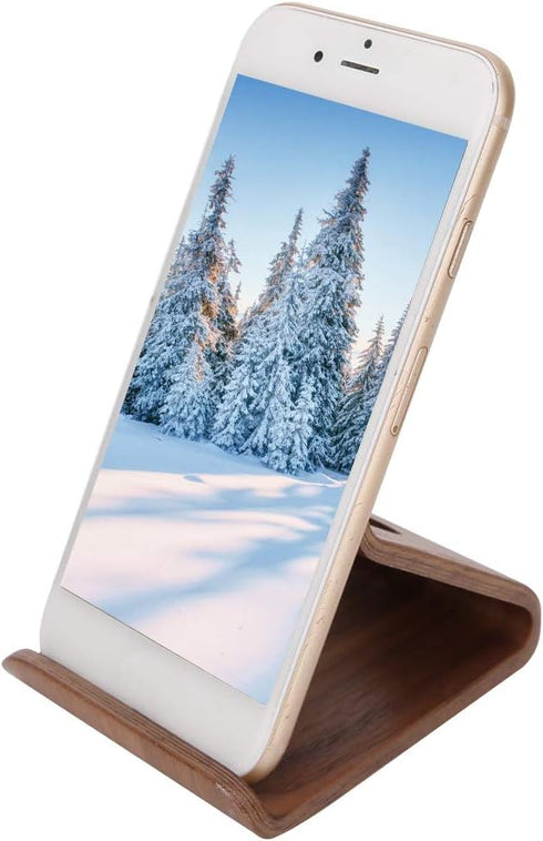 Phone Holder, Wood Cell Phone Holder Stand for Cell Phone Holder, Cell Phone Holder Wood Tablet Holder(Walnut)...