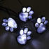 LED Paw Print Solar Lights, Set of 4 Dog,Cat,Puppy Animal Garden Lights Paw Lamp for Pathway,Lawn,Yard,Outdoor Decorations-Solar Paw(White)...