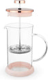 Pinky Up Riley Mini Glass Tea Press Pot, Coffee Maker, French Press for Loose Leaf Tea and Coffee, Hot or Iced Beverage Brewer, 12 oz, Pink...