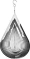 1 PCS Water Drop Stainless Steel Wind Spinners, Reflective Wind Spinners, 3D Hanging Wind Spinner Sparkly Metal Wind Spinner,Wind Sculptures, Bird...