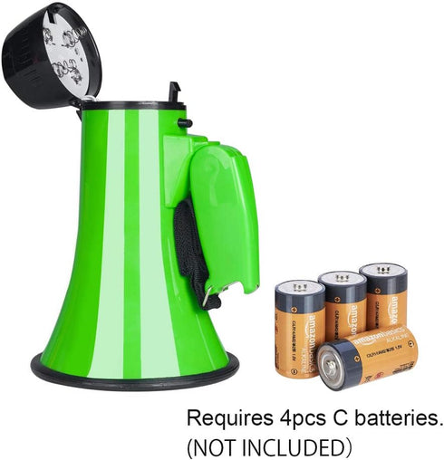 MyMealivos Portable Megaphone Bullhorn 20 Watt Power Megaphone Speaker Voice and Siren/Alarm Modes with Volume Control and Strap (Green)…...