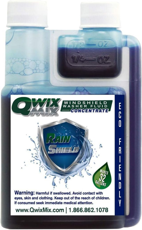 Rain Shield Windshield Washer Fluid Concentrate, 1 Bottle makes 32 Gallons– Repels Rain...
