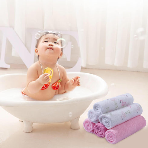 Softan Baby Washcloths, 24Pack Baby Wash Cloths Extra Soft & Ultra Absorbent, Baby Towels and Washcloths Face Towel Unisex for Boys Girls Body, Wa...