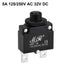 uxcell Thermal Circuit Breaker 5 Amp Push Button Reset Overload Protector 125/250V AC 32V DC with Quick Connect Terminal...