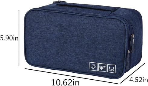 AIBEARTY Portable Waterproof Underwear Storage Bag Travel Bra Organizer Lingerie Socks Toiletry Bag Layer Cosmetic Pouch for Women Men...