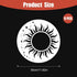 9pcs Mandala Sun and Moon Stencil, 11.81 Inch Star Sun and Moon Template Reusable Paint Stencils for Painting Crafts Wood Wall Furniture Home Deco...