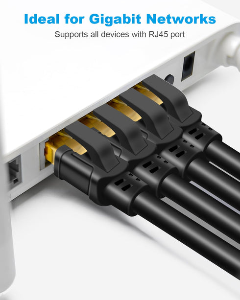 DDMALL CAT 8 Ethernet Cable 10ft, High Speed 40Gbps 2000MHz Indoor & Outdoor Network Internet LAN Cable, SFTP CAT8 Patch Cord with Gold Plated RJ4...