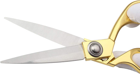 Gold 8" Sharp Tailor Scissors Fabric Scissors Leather Scissors Stainless Steel Professional Heavy Duty Clothing Dressmaking Shears Tailor Sewing F...