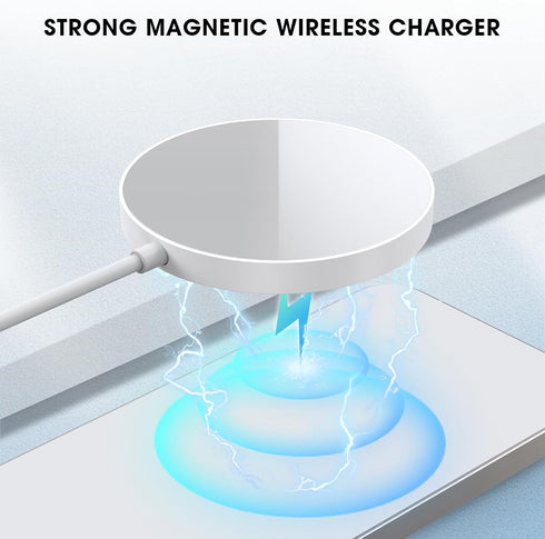 Magnetic Wireless Charger: Mag-Safe iPhone Charging Pad Compatible with iPhone 15 Pro Max Plus 14 Pro Max Plus 13 Pro Max 12 Pro Max - Mag Charger...