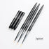 3Pcs Nail Art Brushes, Fcozpjk Nail Art Liner Brushes Set, Sizes 7/9/10mm Nail Design Brushes, Thin Striping Drawing Painting Pen for Gel Polish, ...