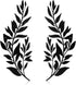 2 Pieces Metal Tree Leaf Wall Decor Vine Olive Branch Leaf Wall Art Black Wrought Iron Scroll Sculptures Metal Leaf Wall Scroll Branch Wall Sculpt...