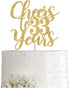 Gold Glitter Cheers to 33 years cake topper, Gold Happy 33rd Birthday Cake Topper, Birthday Party Decorations, Supplies...