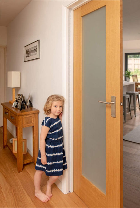 Measure Me! Baby Roll-up Door Frame Growth Height Chart for Children Kids Room - Little White One (inches)...